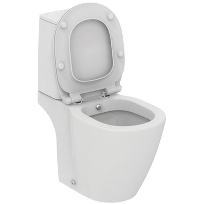 Set promo Vas WC cu bideu pe pardoseala cu rezervor aparent, baterie si capac soft close Ideal Standard Connect 37x67 cm evacuare orizontala