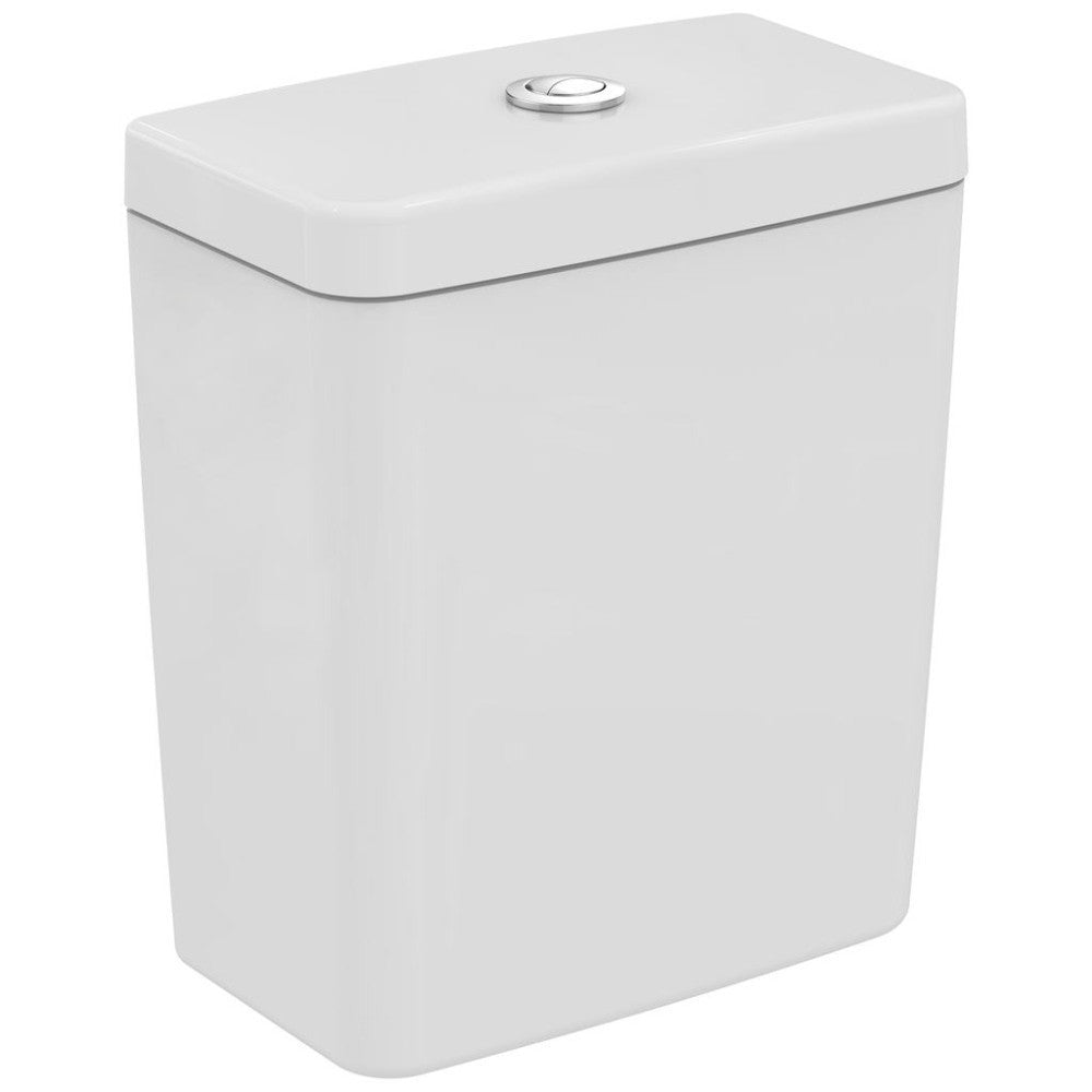 Set promo Vas WC cu bideu pe pardoseala cu rezervor aparent, baterie si capac soft close Ideal Standard Connect 37x67 cm evacuare orizontala