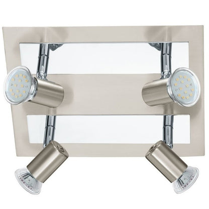 Eglo Rottelo Plafoniera cu spot 4x5W, nichel mat, 26x24 cm