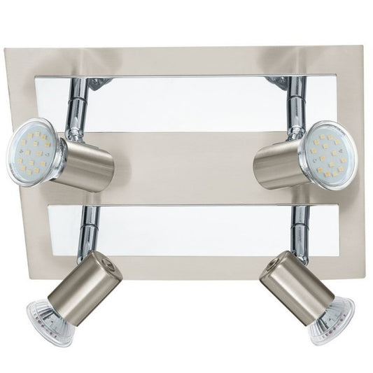 Eglo Rottelo Plafoniera cu spot 4x5W, nichel mat, 26x24 cm