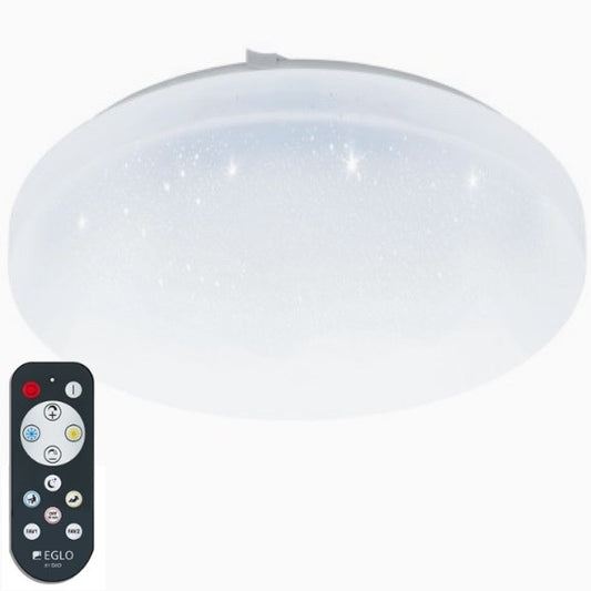 Eglo Frania-A Plafoniera cu telecomanda, LED TW 1x12W, alb (efect cristal)