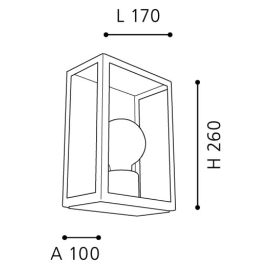 Eglo Alamonte 1 Aplica 1x60W, negru