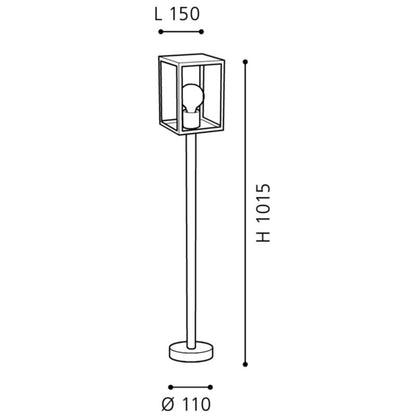 Eglo Alamonte 1 Stalp mediu 1x60W, negru