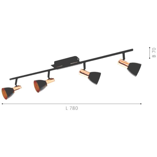 Eglo Barnham Plafoniera cu spoturi LED 4x3.3W