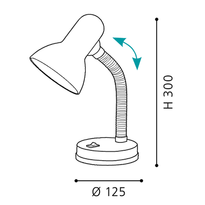 Eglo Basic 1 Lampa de birou 1x40W, gri