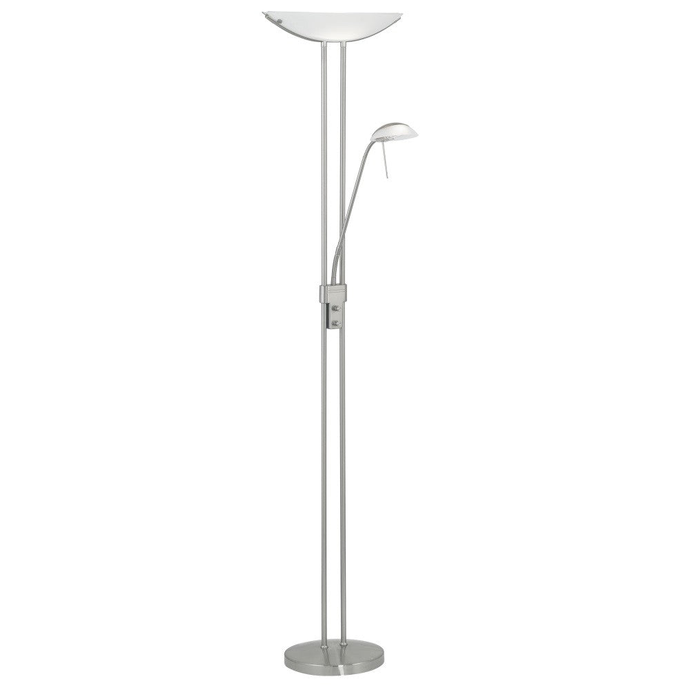 Eglo Baya Lampadar 1x230W si 1x33W, nichel, alb