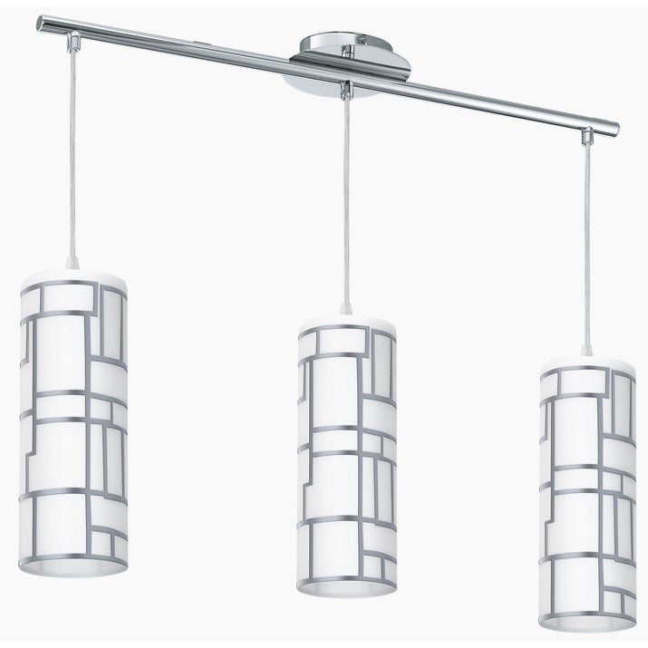 Eglo Bayman Lustra 3x60W, alb/crom