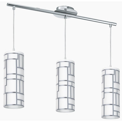 Eglo Bayman Lustra 3x60W, alb/crom