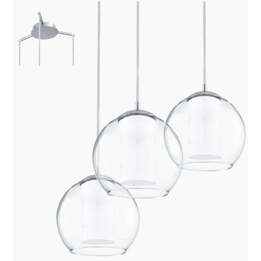Eglo Bolsano Lustra 3x60W, transparent