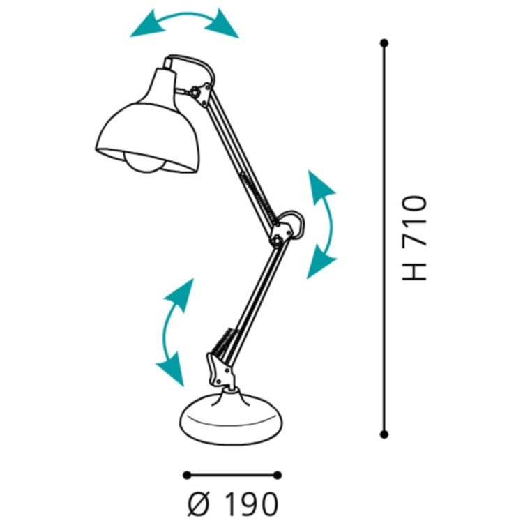 Eglo Borgillio Lampa de birou 1x60W, crom