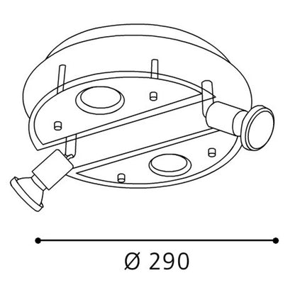 Eglo Cabo 1 Plafoniera cu spoturi 4x3W, alb