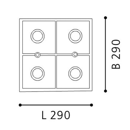 Eglo Cabo Basic Plafoniera 4x3W, alb