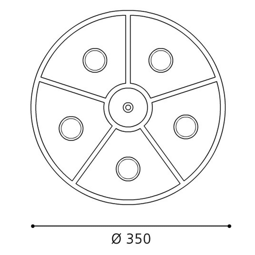 Eglo Cabo Plafoniera 5x3W, alb