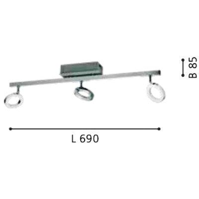 Eglo Cardillio 1 Plafoniera cu spoturi LED 3x3.2W si LED 2x3.3W