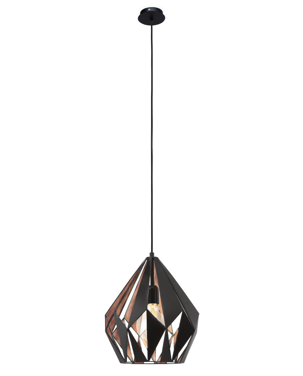 Eglo Carlton 1 Pendul 1x60W, negru/cupru