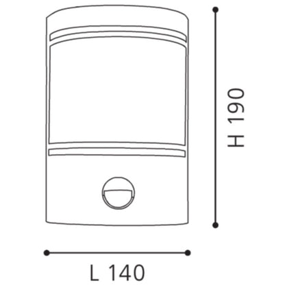 Eglo Cerno Aplica cu senzor 1x40W, inox