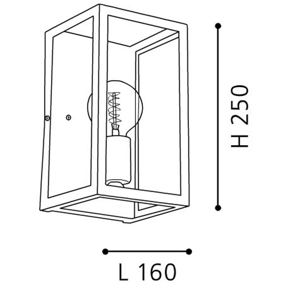 Eglo Charterhouse Aplica 1x60W, negru