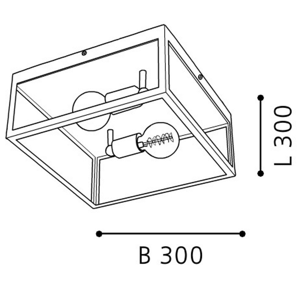 Eglo Charterhouse Plafoniera 2x60W, negru