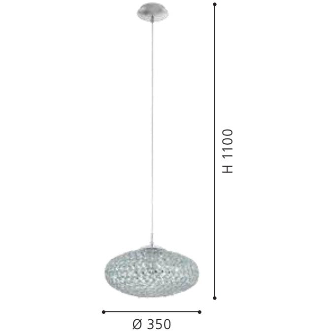 Eglo Clemente Lustra 1x60W, transparent