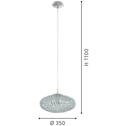 Eglo Clemente Lustra 1x60W, transparent