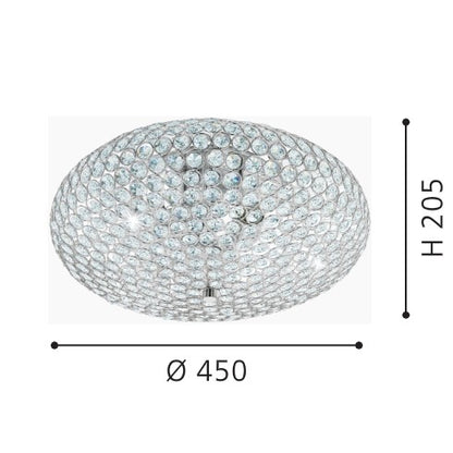 Eglo Clemente Plafoniera 3x60W, transparent