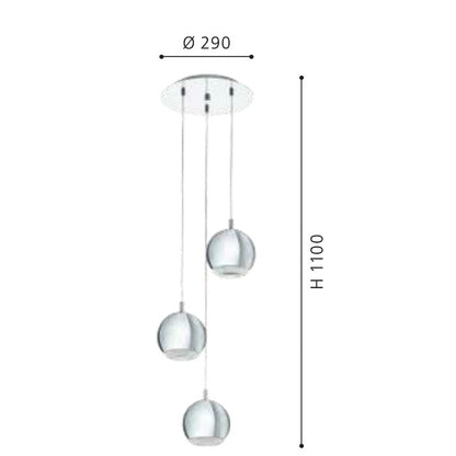Eglo Conessa Lustra 3x3.3W, crom