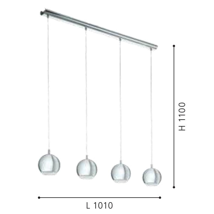 Eglo Conessa Lustra 4x3.3W, crom