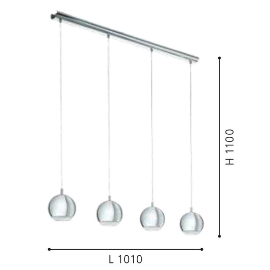 Eglo Conessa Lustra 4x3.3W, crom
