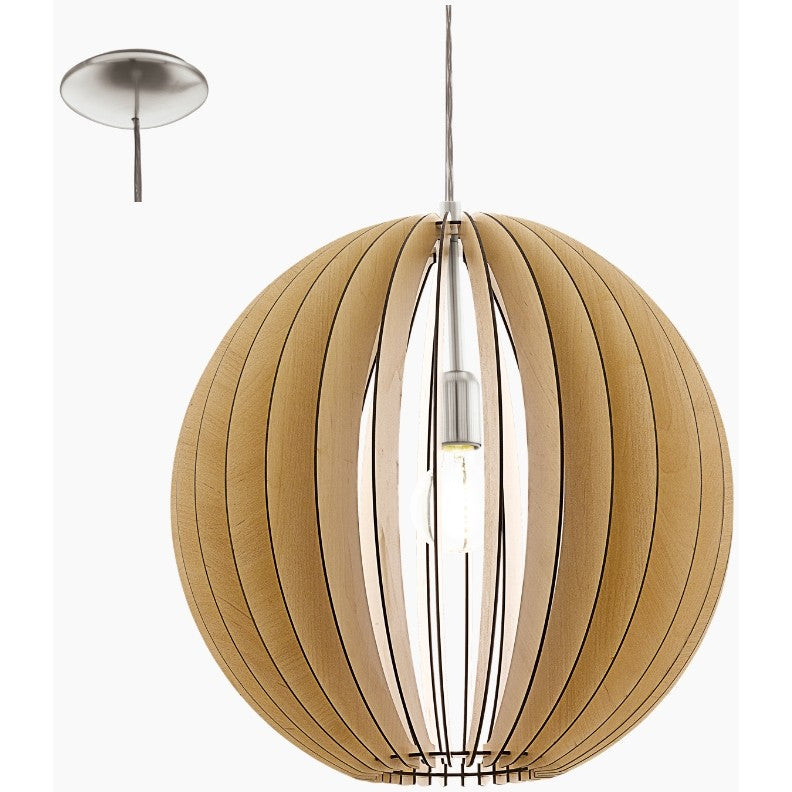 Eglo Cossano Pendul 1x60W, Ø50 mm, bej