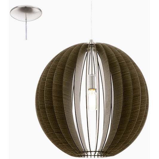 Eglo Cossano Pendul 1x60W, Ø50 mm, maro