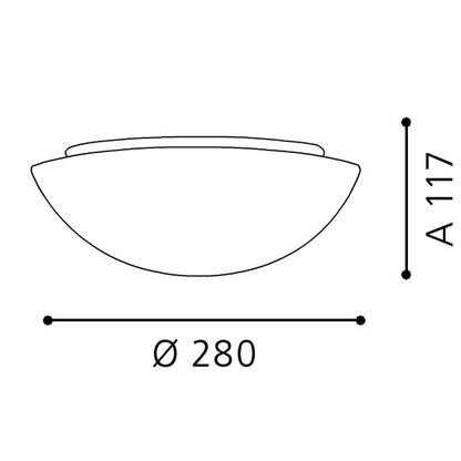 Eglo Ella Aplica 1x60W de Ø28 cm, alba
