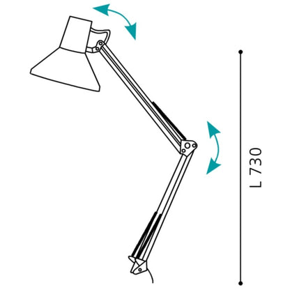 Eglo Firmo Lampa de birou cu clema 1x40W, alb