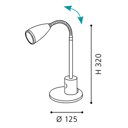 Eglo Fox Lampa de birou 1x3W, antracit