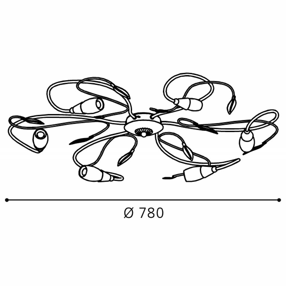 Eglo Gerbera1 Plafoniera 6x33W, crom