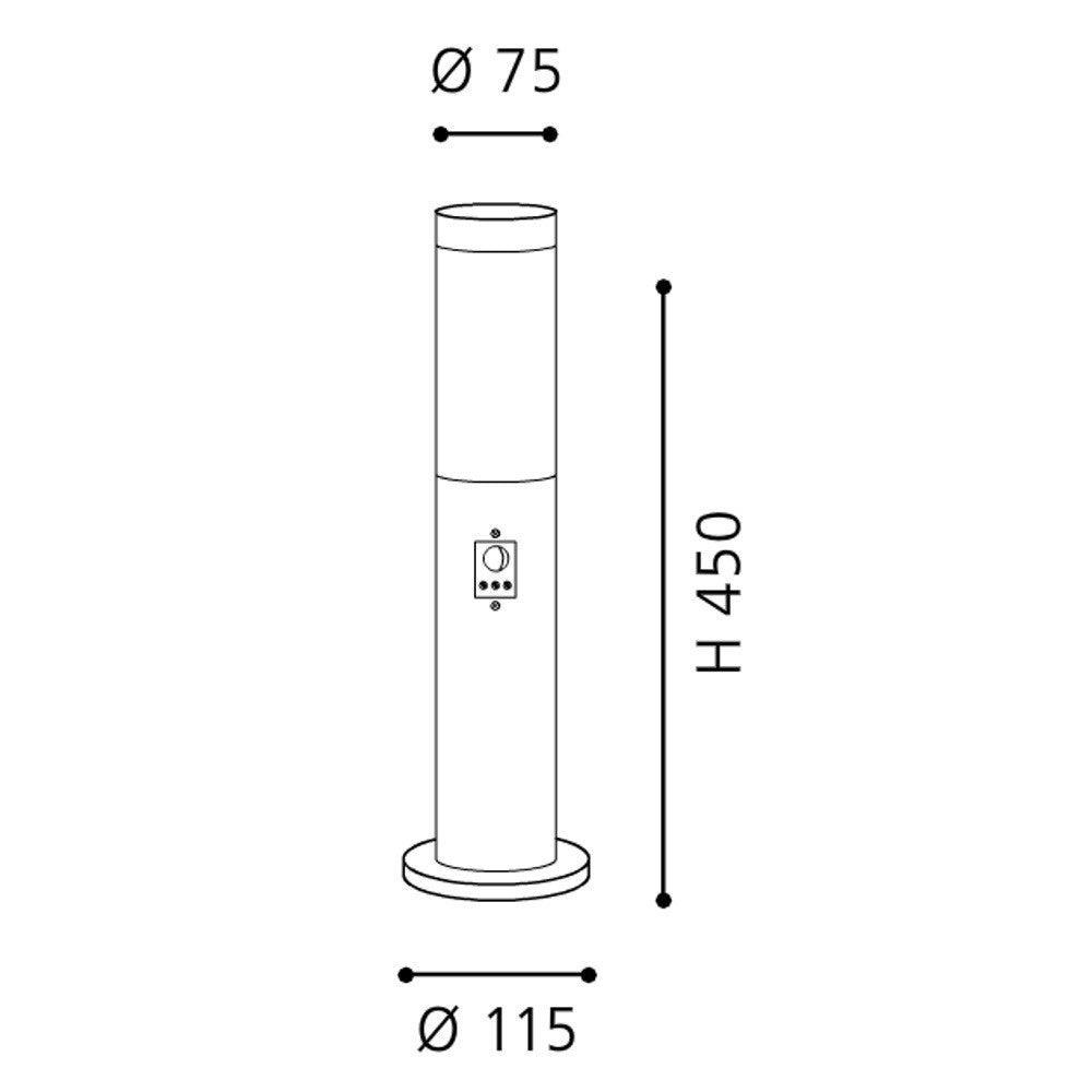 Eglo Helsinki Pitic cu senzor 1x15W, inox