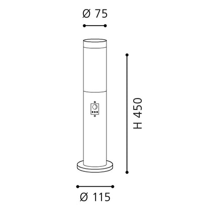 Eglo Helsinki Pitic cu senzor 1x15W, inox