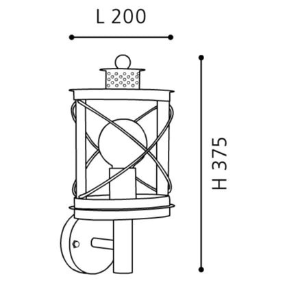 Eglo Hilburn Aplica verticala orientata in sus 1x60W, negru