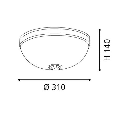 Eglo Imperial Plafoniera 2x60W, alb/bronz