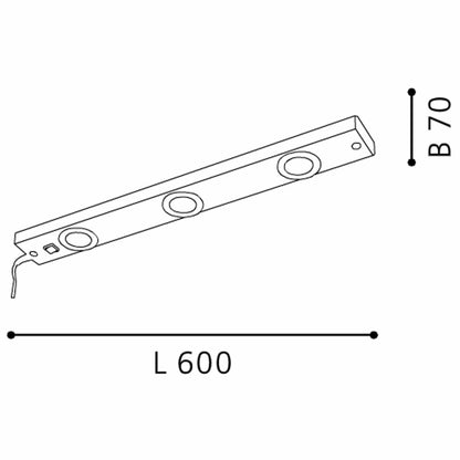 Eglo Kob Led Lampa de mobilier 3x2.3W, nichel