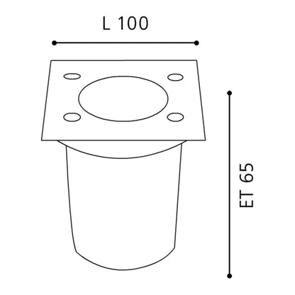 Eglo Lamedo Lampa incastrata patrata 1x2.5W, inox