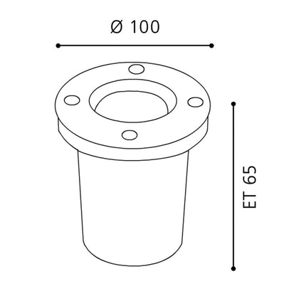 Eglo Lamedo Lampa incastrata rotunda 1x2.5W, inox