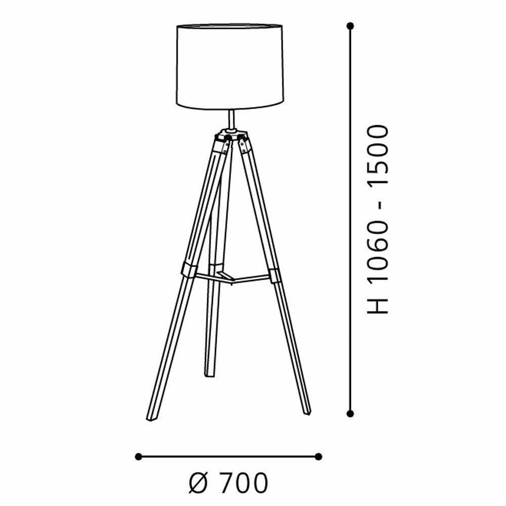 Eglo Lantada Lampadar 1x60W, gri