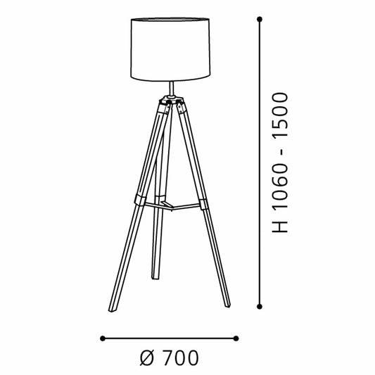 Eglo Lantada Lampadar 1x60W, gri