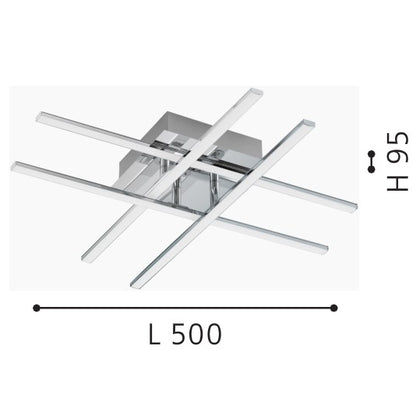 Eglo Lasana 1 Plafoniera 1x24W, crom