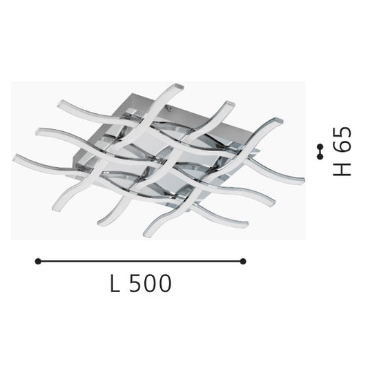 Eglo Lasana 1 Plafoniera 1x36W, crom