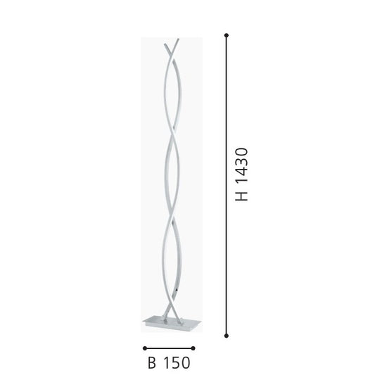 Eglo Lasana 2 Lampadar 4x8.8W, crom