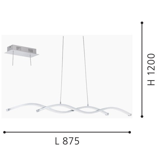 Eglo Lasana 2 Lustra 2x10.3W, crom