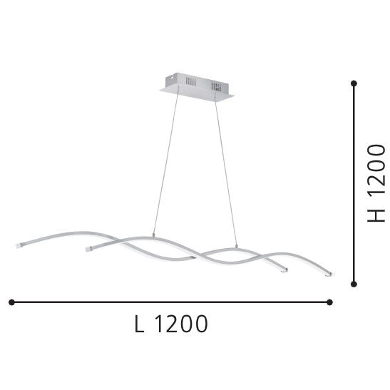 Eglo Lasana 2 Lustra 2x14W, crom