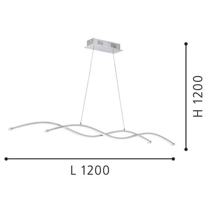 Eglo Lasana 2 Lustra 2x14W, crom