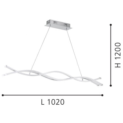 Eglo Lasana 2 Lustra 3x13W, crom